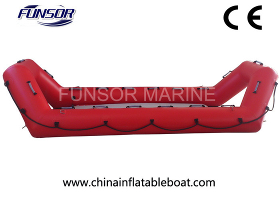 China High Performance Inflatable Rescue Boat , Red Towable Army Inflatable Boats supplier